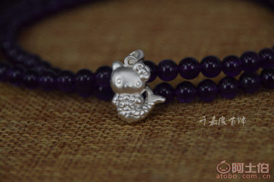 【千嘉緣3D硬銀DIY配件KT貓吊墜項鏈美人魚純銀廠家直銷銀飾品項鏈KTM010】深圳市龍華新區千嘉緣首飾廠 - 產品庫